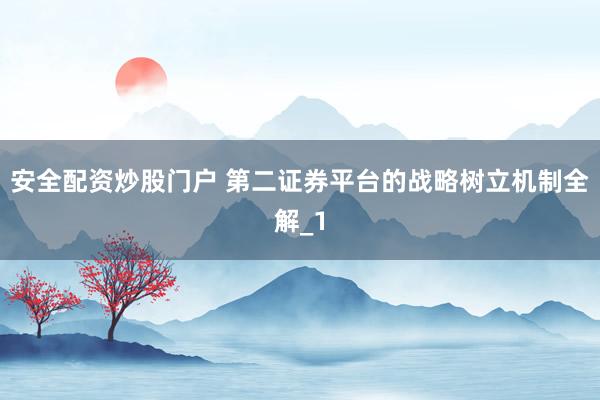 安全配资炒股门户 第二证券平台的战略树立机制全解_1